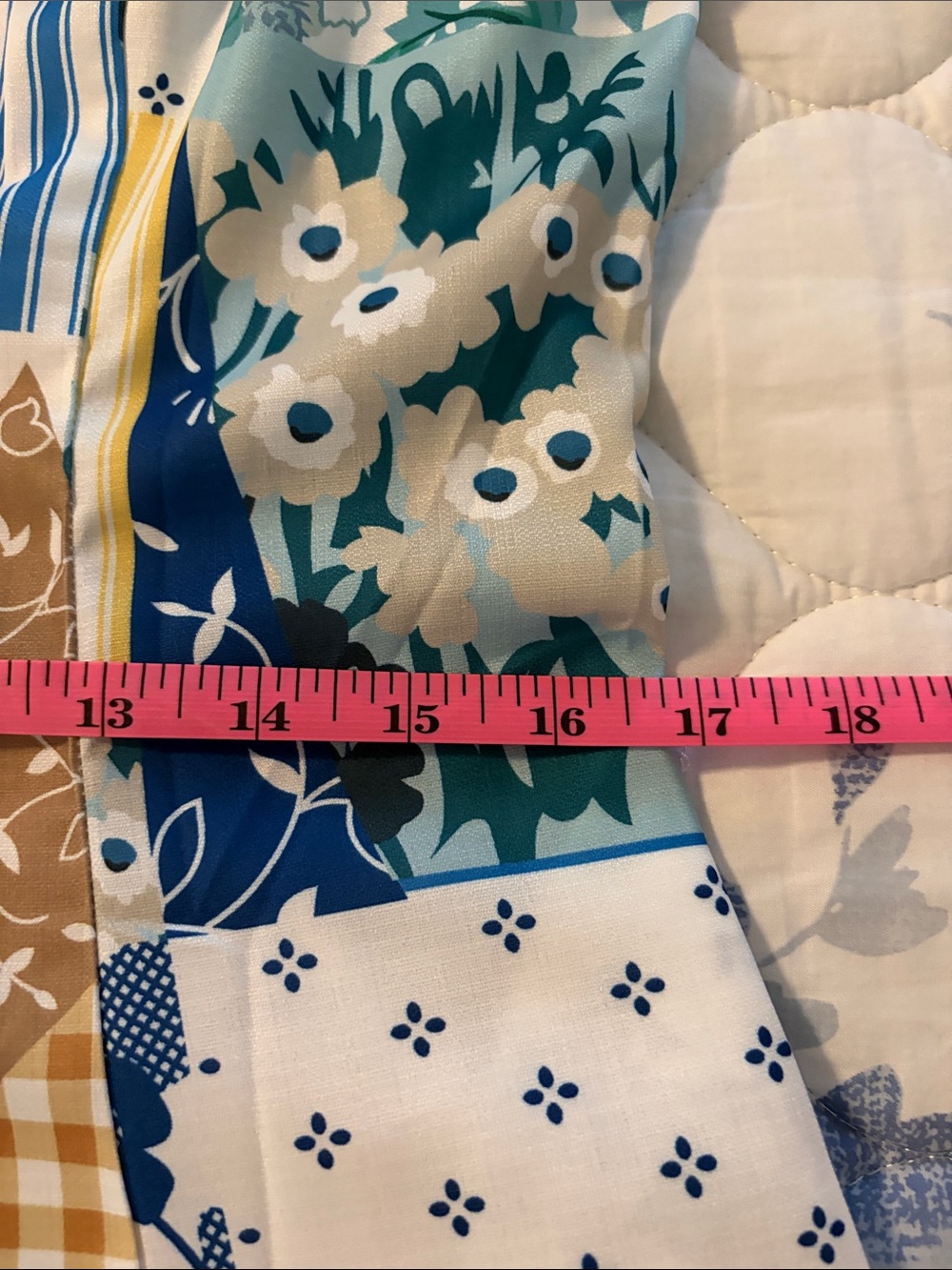 Commense Lemonade Patchwork  Maxi Dress - Blue, Yellow & White Deep-V neck - Picture 10 of 11